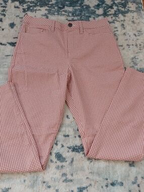 Ricki's Salmon Small Checkered Pants Sz M EUC